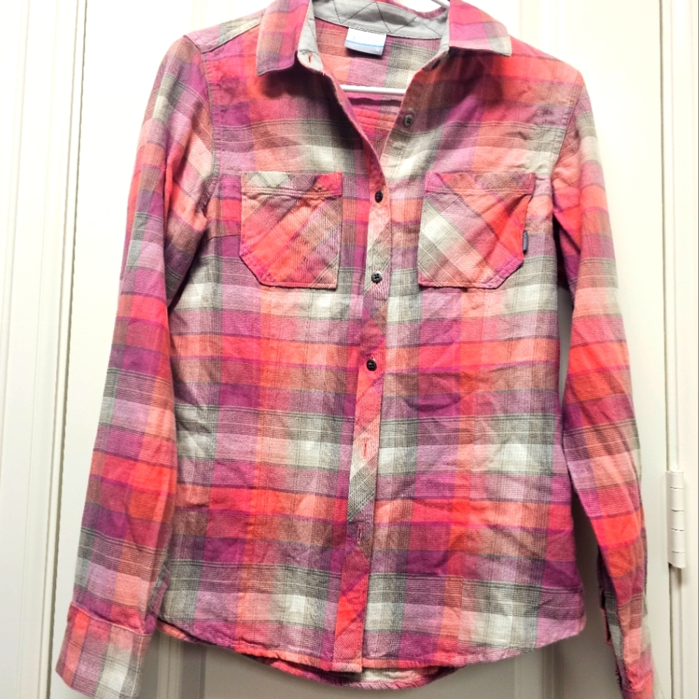 Columbia Button Down Flannel Women's Size Medium
